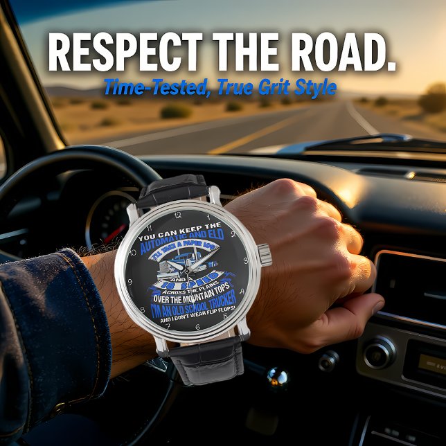 Reloj De Pulsera Old School Trucker: No Flip-Flops! (Subido por el creador)