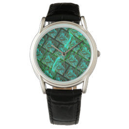 Reloj De Pulsera 'Olhos azuis enquadrados', imagem riscada, borada