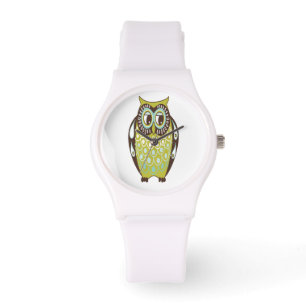 Reloj De Pulsera Olive green Hoot Owl