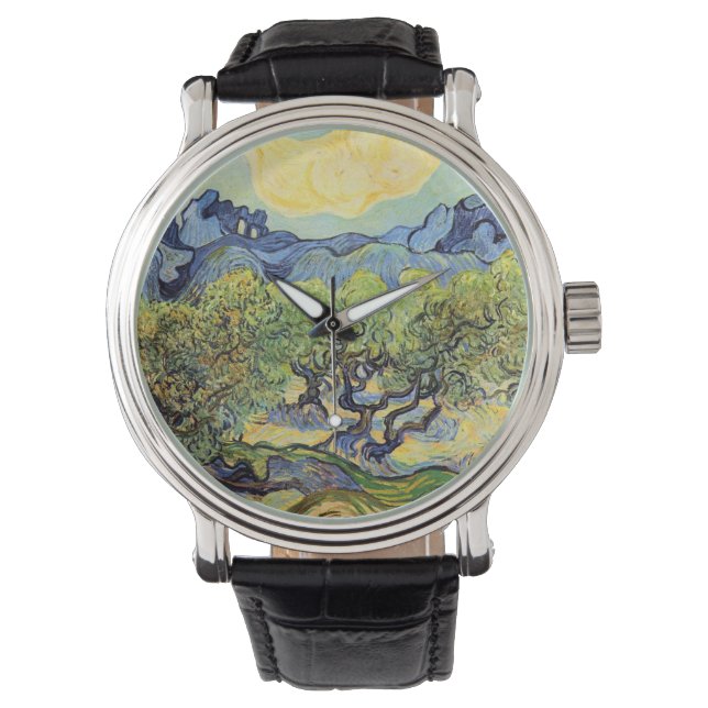 Reloj De Pulsera Olivos con Alpilles por Vincent van Gogh (Anverso)