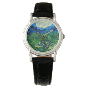Reloj De Pulsera Olivos Van Gogh en un paisaje montañoso