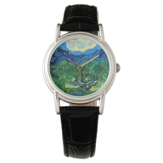 Reloj De Pulsera Olivos Van Gogh en un paisaje montañoso (Anverso)
