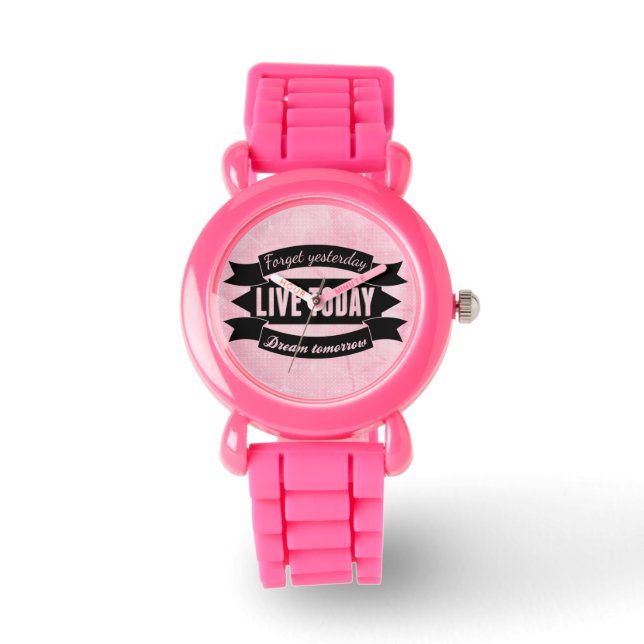 Reloj De Pulsera Olvídate ayer, vive hoy, sueña mañana (Anverso)