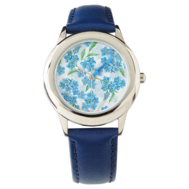 Reloj De Pulsera Olvídate de las flores acuarelas (Anverso)