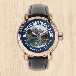 Reloj De Pulsera Olympic Naional Park Photo Forest Landscape