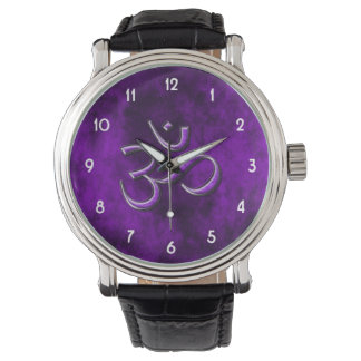 Reloj De Pulsera Om de púrpura de piedra