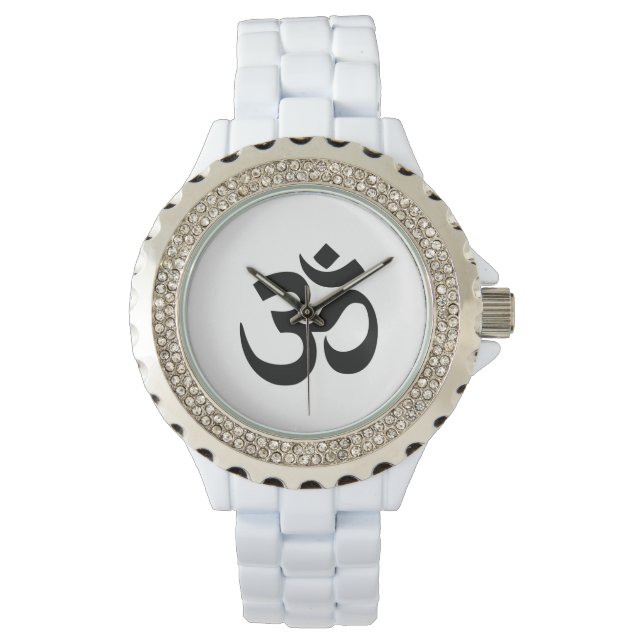 Reloj De Pulsera Om Namah Shivaya Aum Shanti Aum Om Symbol ॐ Paz (Anverso)