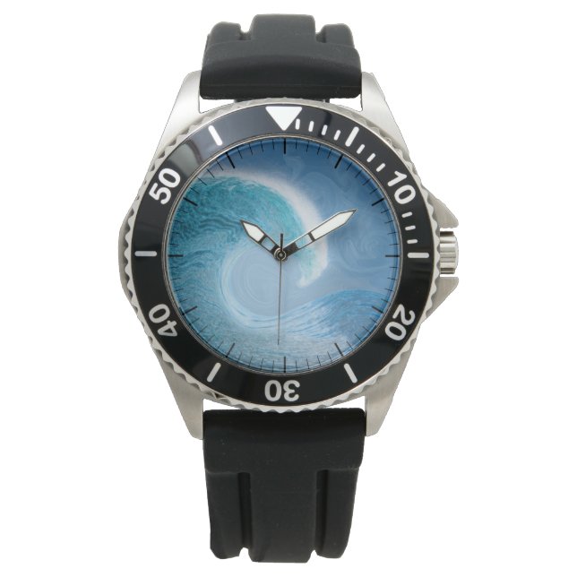 Reloj De Pulsera Onda azul artificial (Anverso)