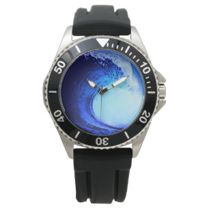 Reloj De Pulsera Onda azul estilo Surf de Guay