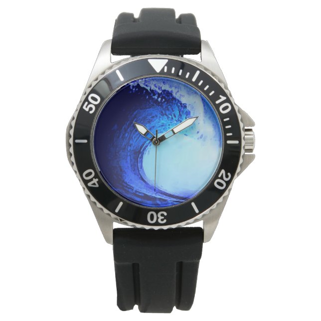 Reloj De Pulsera Onda azul estilo Surf de Guay (Anverso)