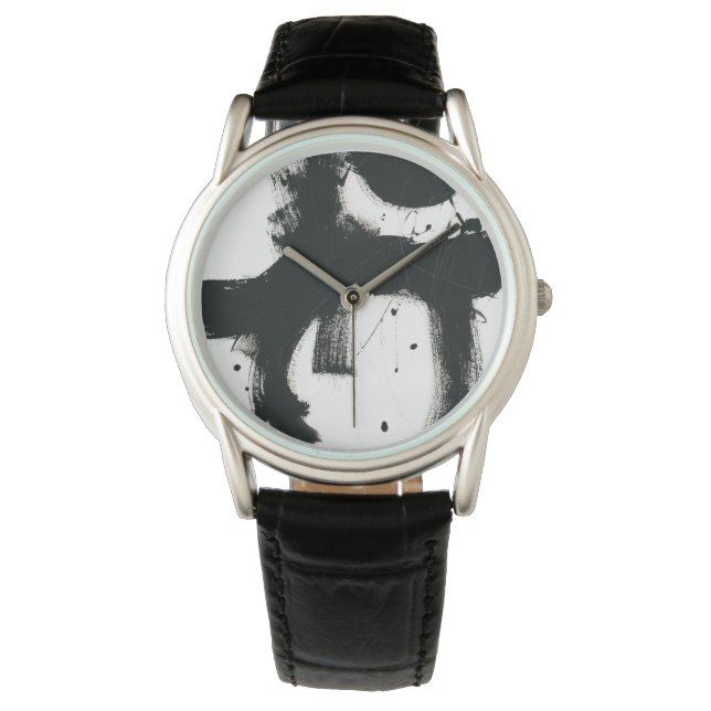 Reloj De Pulsera Onyx Gesture - Black Paint Strokes (Anverso)