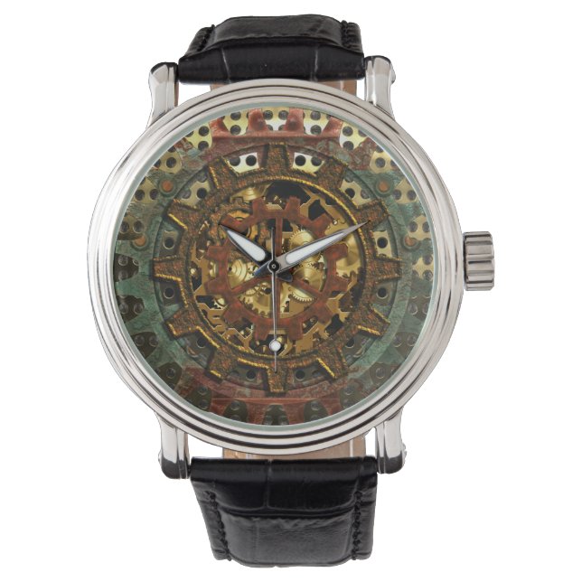 Reloj De Pulsera Opciones de imagen Steampunk 11A (Anverso)