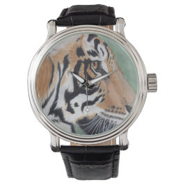Reloj De Pulsera Opciones de la Banda de Cuero Negro Siberiana Tige