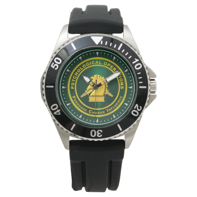 Reloj De Pulsera Operaciones Psicológicas PSYOPS (Anverso)