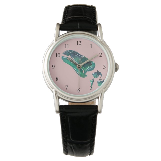 Reloj De Pulsera Óptico Iguanodon Dinosaurio (Anverso)