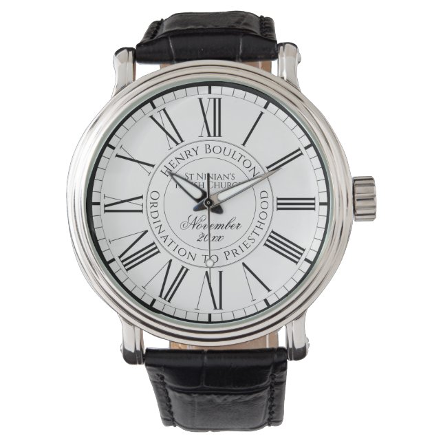 Reloj De Pulsera Ordenación al Sacerdocio Personalizada (Anverso)