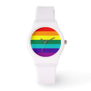 Reloj De Pulsera Orgullo arcoiris de 7 bandas