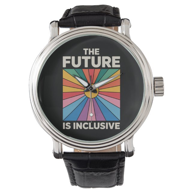 Reloj De Pulsera Orgullo arcoiris El futuro es LGBTQ inclusivo (Anverso)