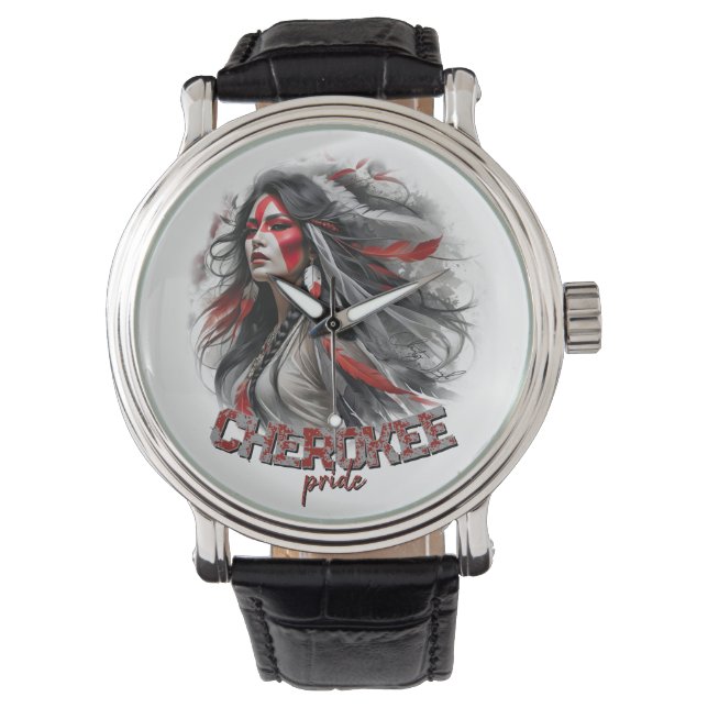 Reloj De Pulsera Orgullo de Cherokee (Anverso)