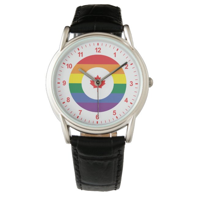 Reloj De Pulsera Orgullo gay de Canadá (Anverso)