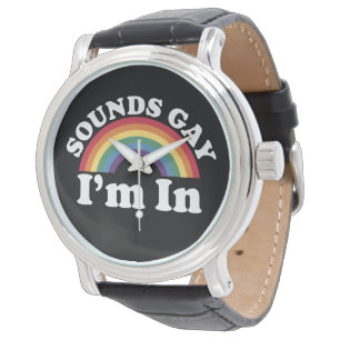 Reloj De Pulsera Orgullo Gay LGBT Arcoíris Suena Gay Estoy Dentro 