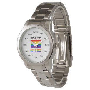 Reloj De Pulsera Orgullo gay y bandera arcoiris personalizada