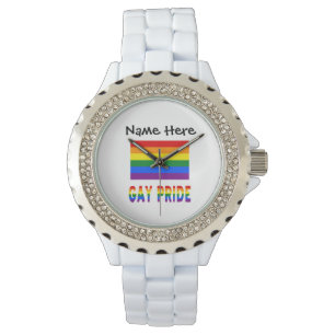 Reloj De Pulsera Orgullo gay y bandera arcoiris personalizada