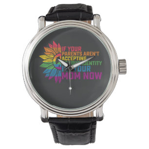Reloj De Pulsera Orgullo LGBT Padres Aceptando Soy Tu Mamá Ahora Ga