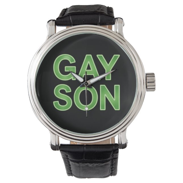 Reloj De Pulsera Orgullo LGBTQ divertido de Gay Son (Anverso)