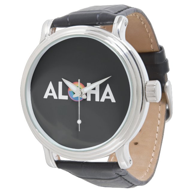 Reloj De Pulsera Orgullo LGBTQ Isla Arcoíris Aloha Hawaii (Angular)