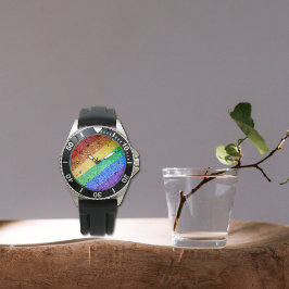 Reloj De Pulsera Orgullo LGBTQA+ arco iris