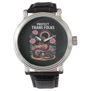 Reloj De Pulsera Orgullo Trans Retro Derecho Trans Proteger a la Ge