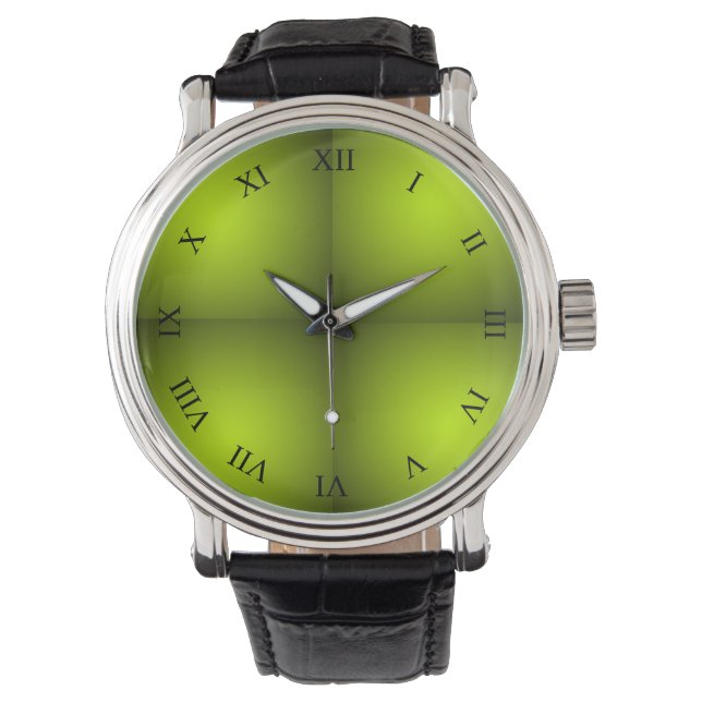 Reloj De Pulsera Orgullo verde brillante (Anverso)