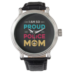 Reloj De Pulsera Orgullosa De Mi Madre Policial