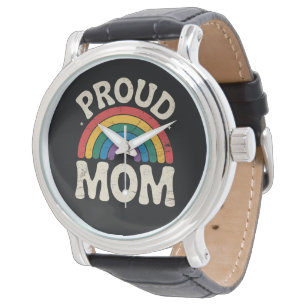 Reloj De Pulsera Orgullosa madre LGBTQ Día de la Madre Arcoíris Org