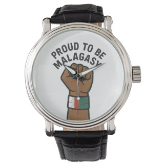 Reloj De Pulsera Orgulloso de ser malgache - Poder del Patrimonio d
