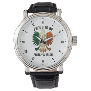 Reloj De Pulsera Orgulloso de ser polaco e irlandés