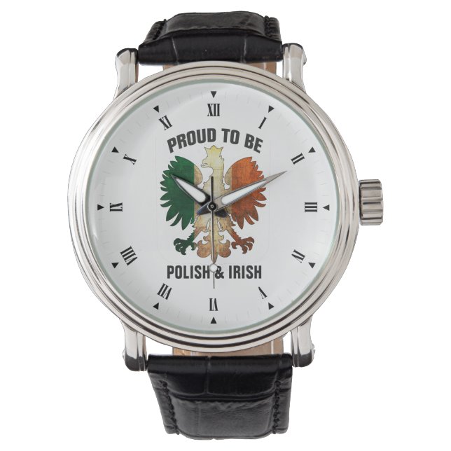 Reloj De Pulsera Orgulloso de ser polaco e irlandés (Anverso)