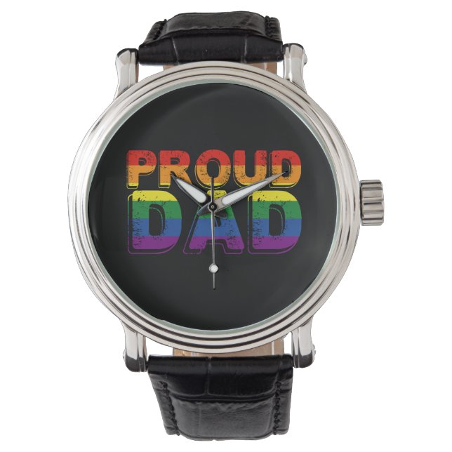 Reloj De Pulsera Orgulloso padre LGBT padre del orgullo gay (Anverso)