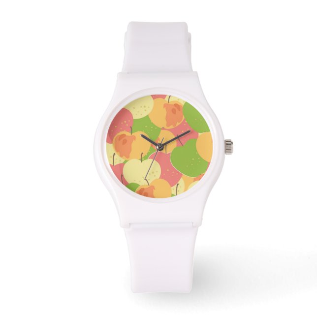 Reloj De Pulsera Ornamento con manzanas (Anverso)