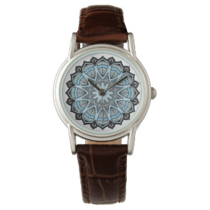 Reloj De Pulsera Ornate Blue Mandala