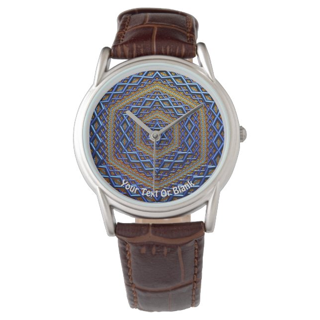 Reloj De Pulsera Ornate Metallic Magen David (Anverso)