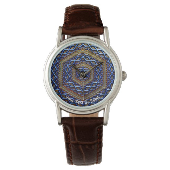 Reloj De Pulsera Ornate Metallic Magen David (Anverso)
