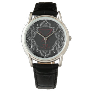 Reloj De Pulsera Ornate Silver Lucifer Sigil Arte oculto