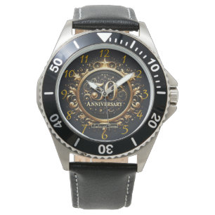 Reloj De Pulsera Oro barroco: Diseño de celebración por 50 años