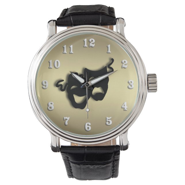 Reloj De Pulsera Oro de comedia y teatro de tragedia (Anverso)