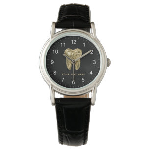 Reloj De Pulsera Oro Dentario Dental Negro Personalizado Trendy