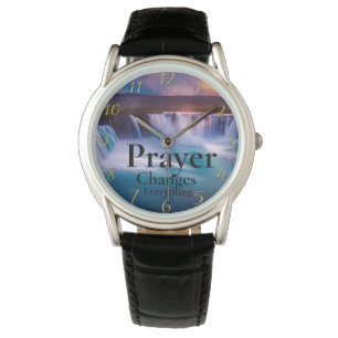 Reloj De Pulsera Oro Fe Cristiana Oración Cambia Todo