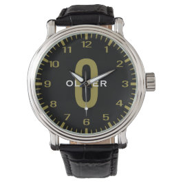 Reloj De Pulsera Oro Negro Blanco Nombre Personalizado Monograma