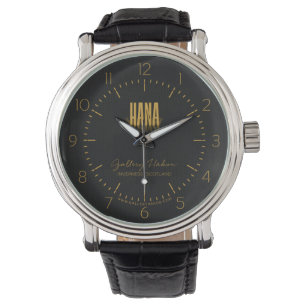 Reloj De Pulsera Oro retro personalizado de Hana del cartel de